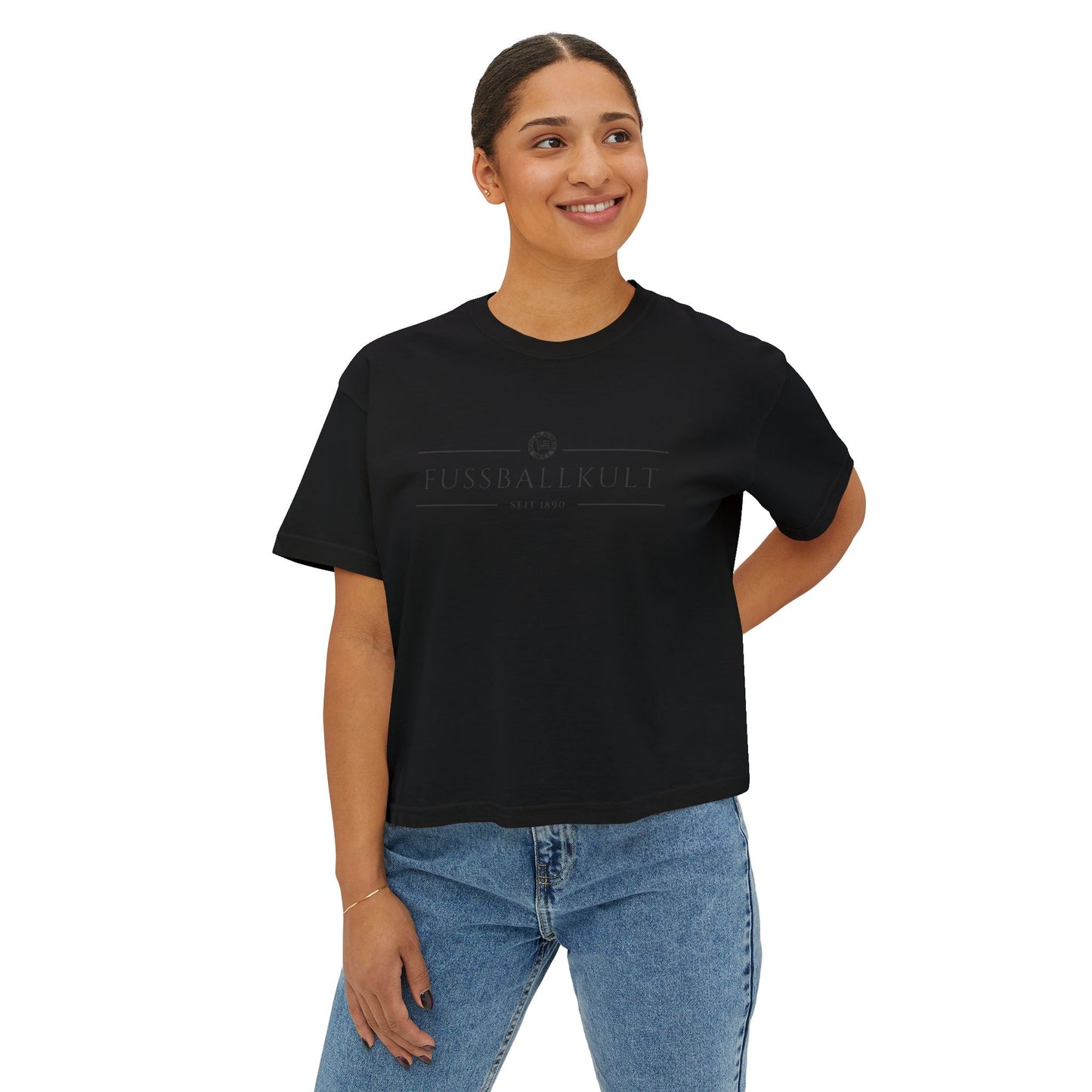 Frauen Boxy Shirt • "FUSSBALLKULT"