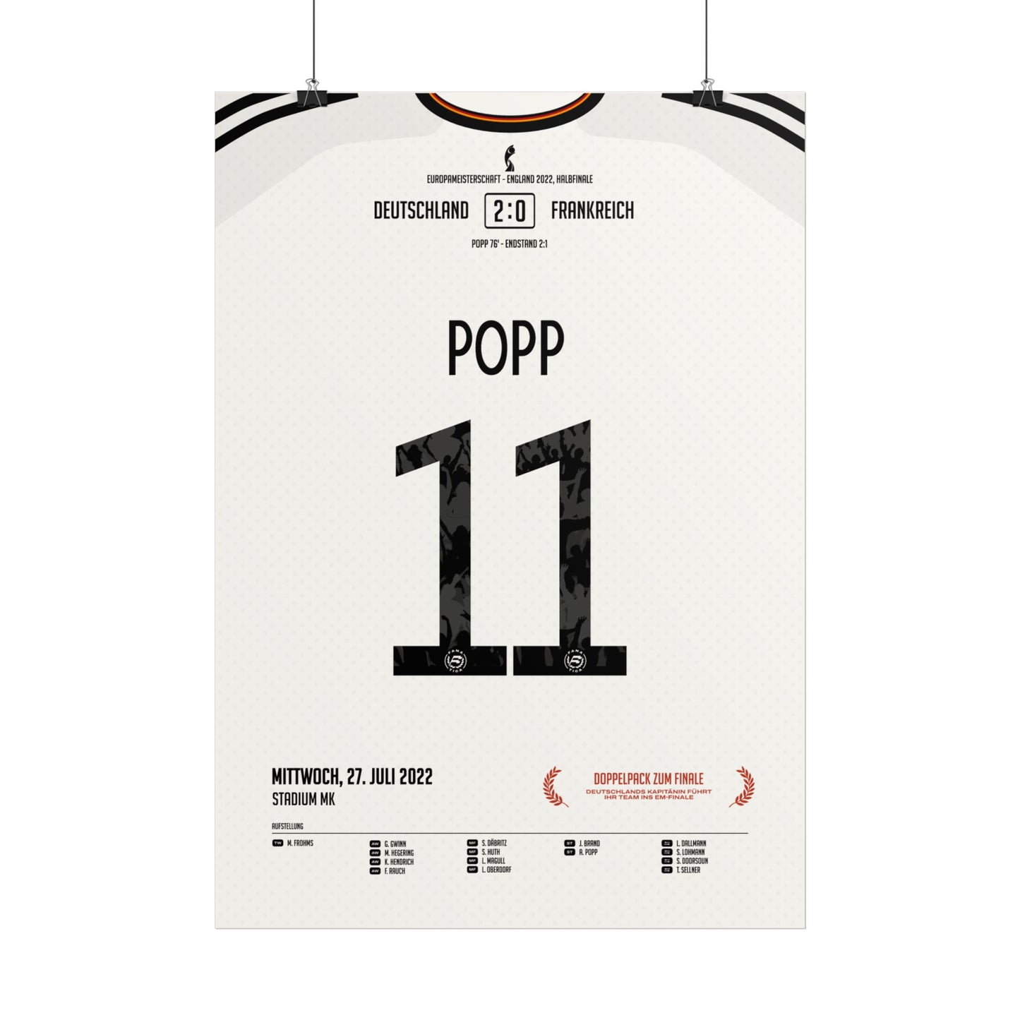 Alexandra Popp | 11 • "Doppelpack zum Finale" • 27.07.2007