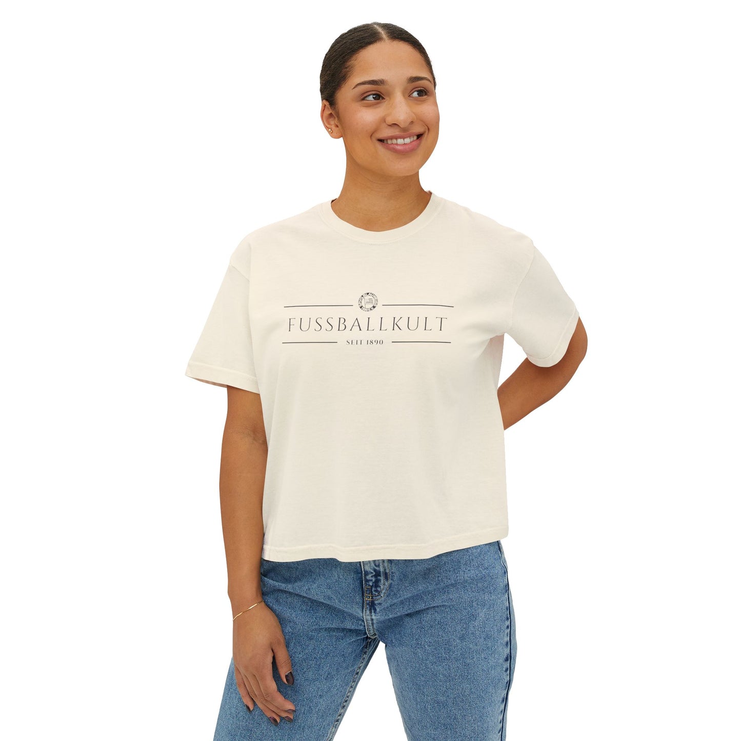 Frauen Boxy Shirt • "FUSSBALLKULT"