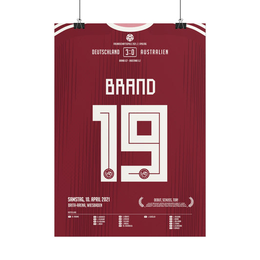 Jule Brand | 19 • "Debüt, Schuss, Tor! " • 10.04.2021