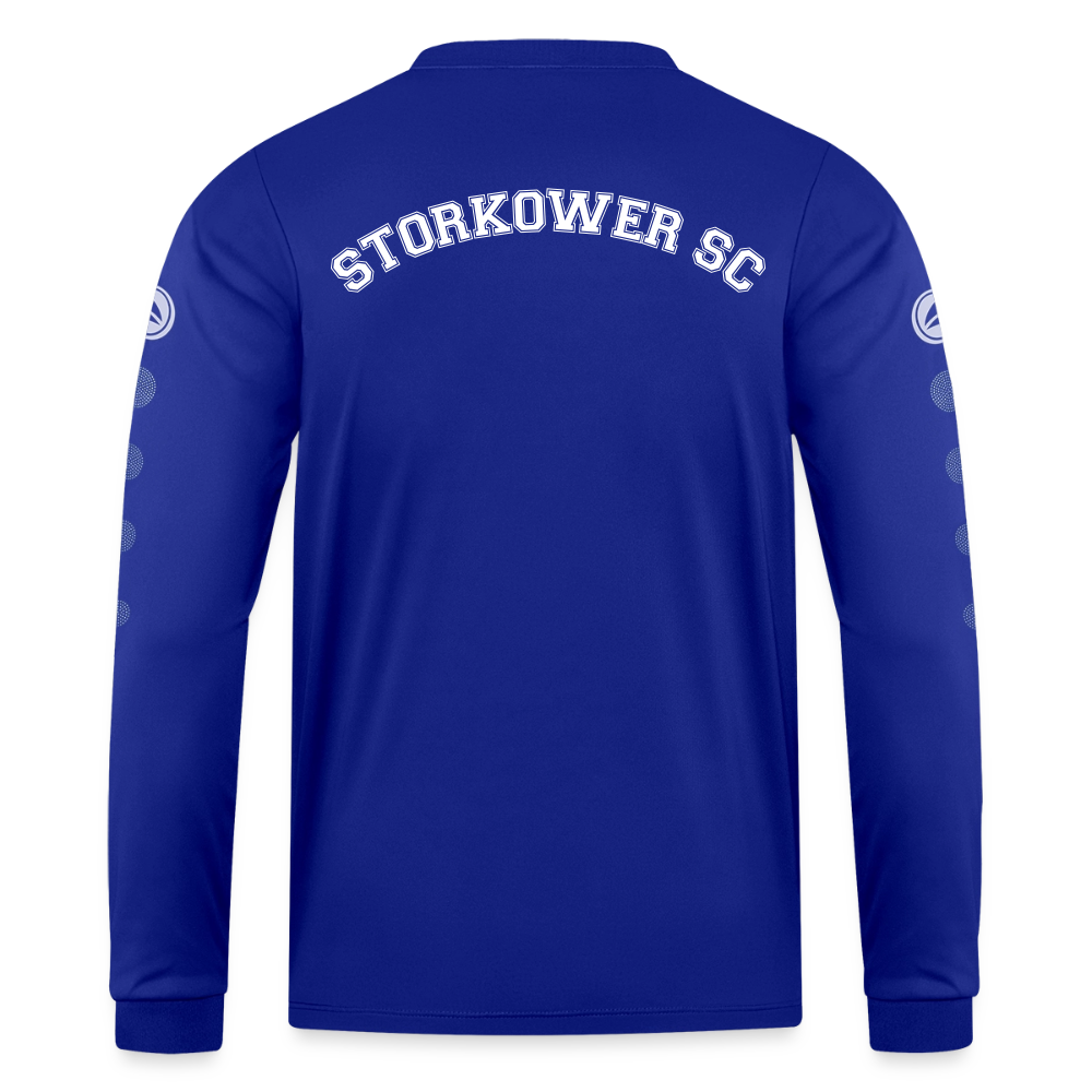 JAKO Trikot Team Langarm "Wappen-Streifen & Storkower SC" - Royalblau