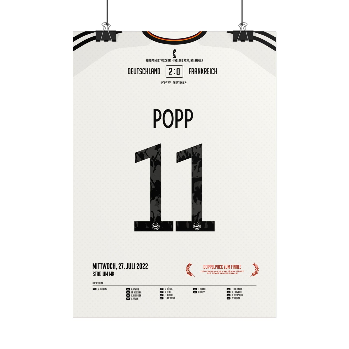 Alexandra Popp | 11 • "Doppelpack zum Finale" • 27.07.2007