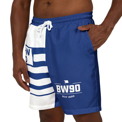 Badehose • Blau-Weiss
