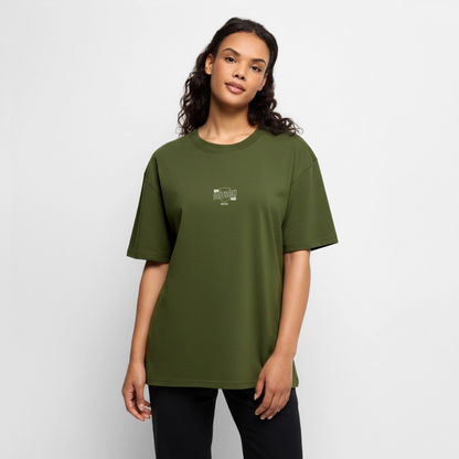Unisex Premium Oversized Bio T-Shirt • "Dotsch" - Khaki