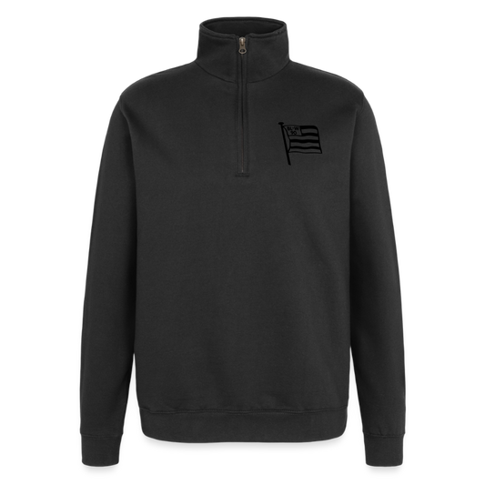Quarter-Zip-Sweatshirt • Fahne - Schwarz